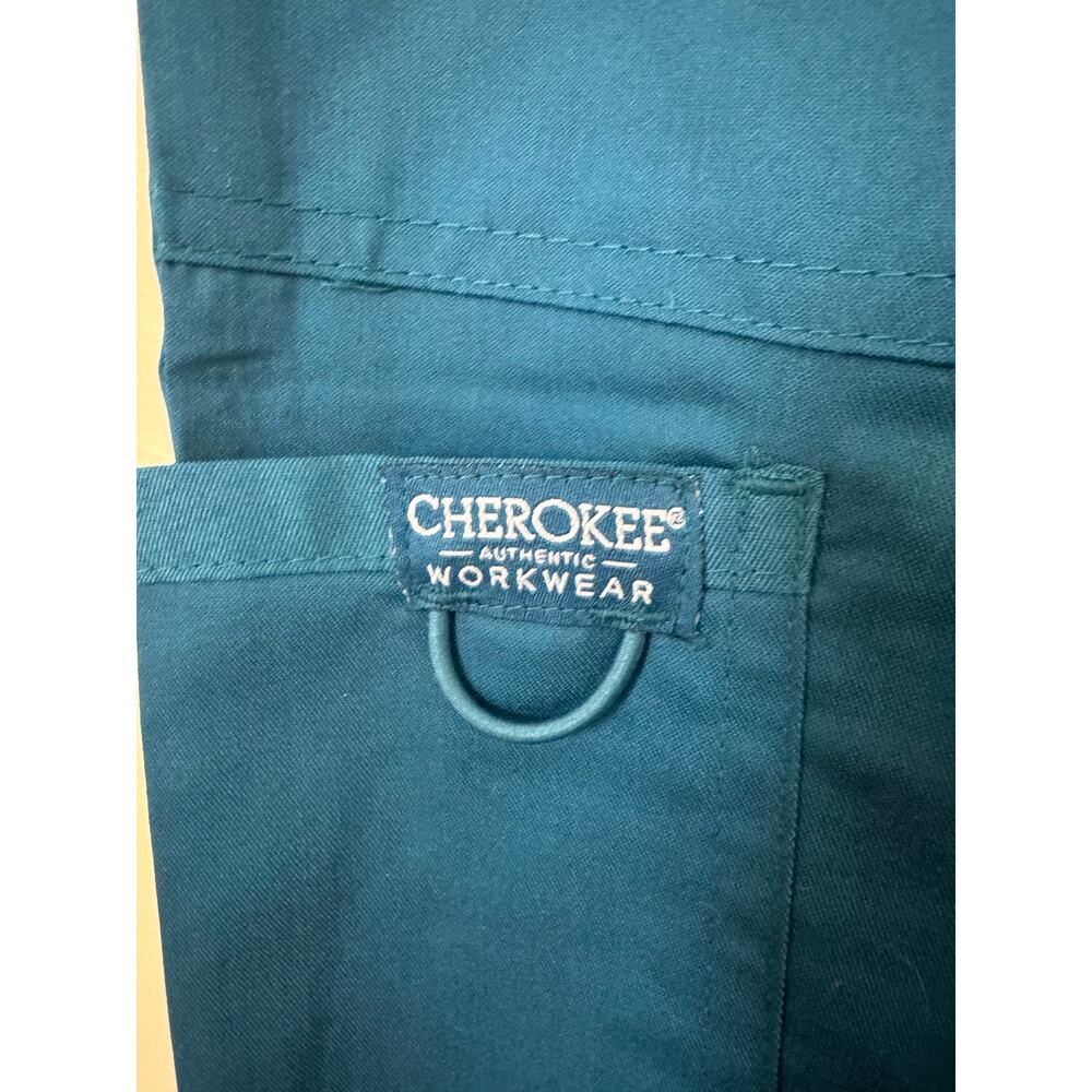 NWT Cherokee Workwear Revolution WW020 Scrub Pants XS Teal Unisex Cargo - Picture 9 of 10